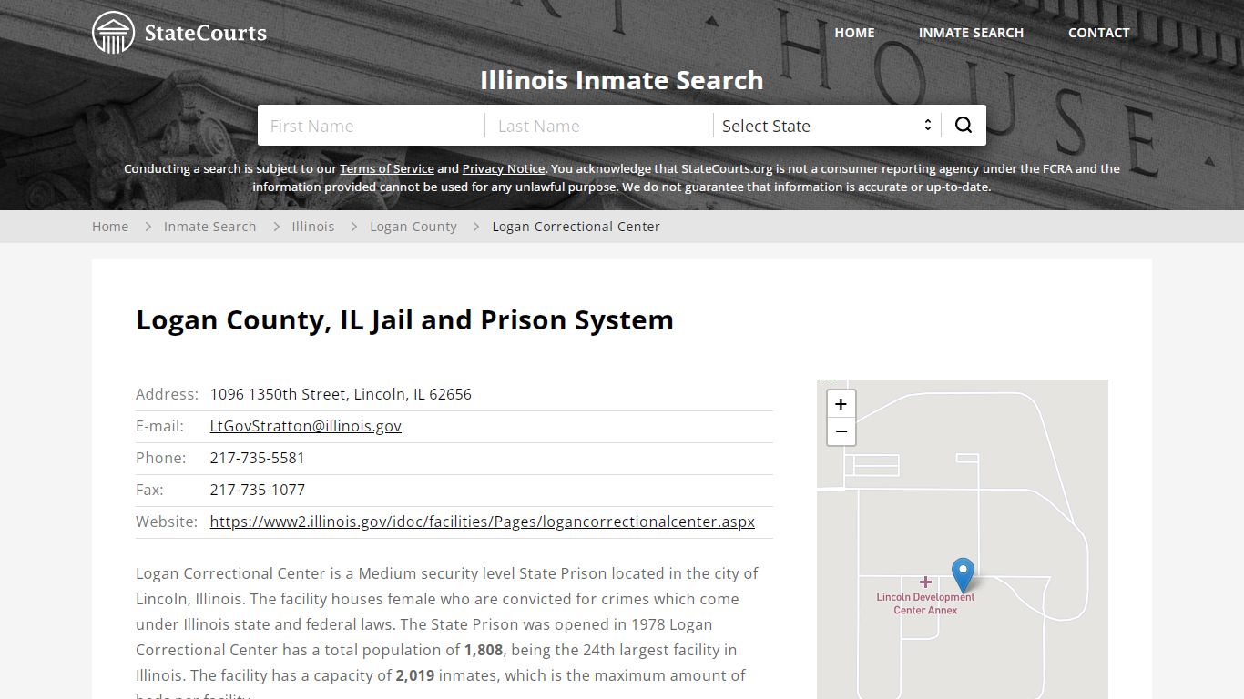 Logan Correctional Center Inmate Records Search, Illinois ...