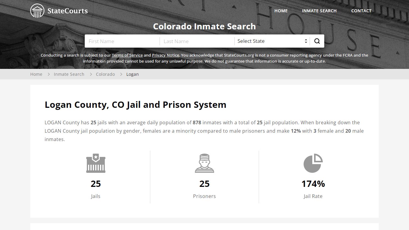 Logan County, CO Inmate Search - StateCourts